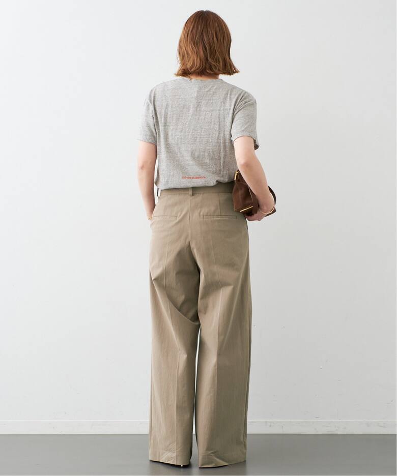 コットンナイロン ワイド パンツ（スラックス）｜Deuxieme Classe  