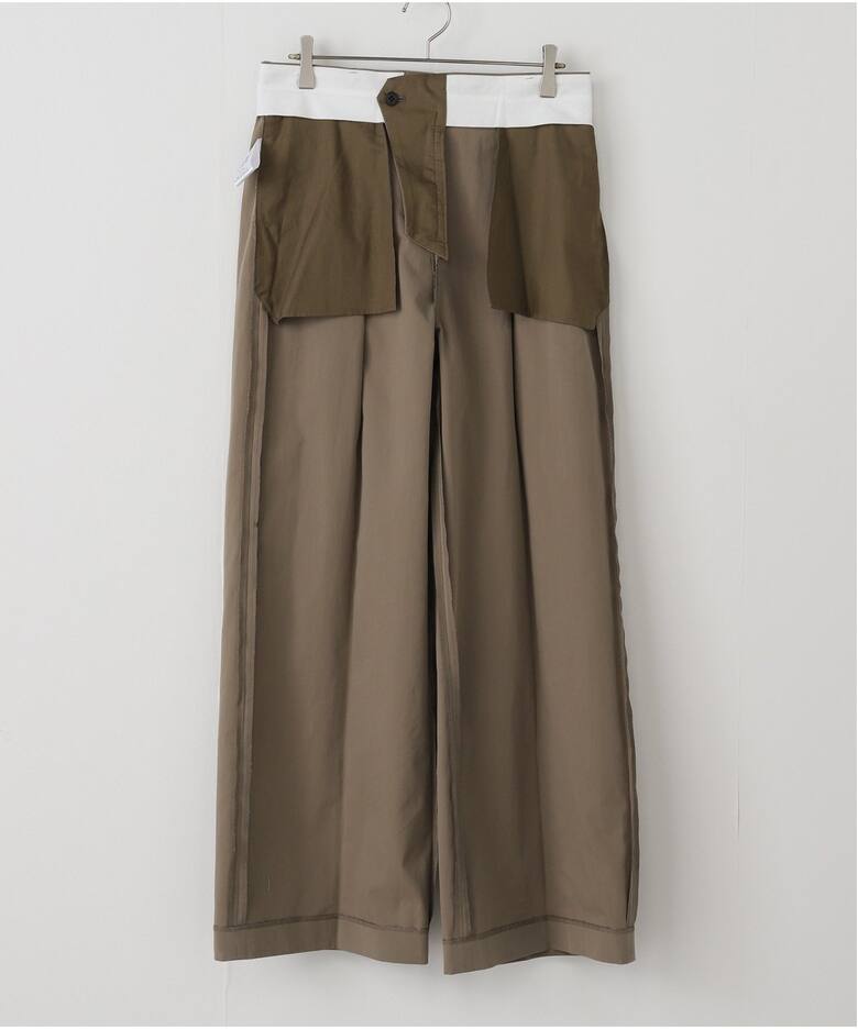 コットンナイロン ワイド パンツ（スラックス）｜Deuxieme Classe  