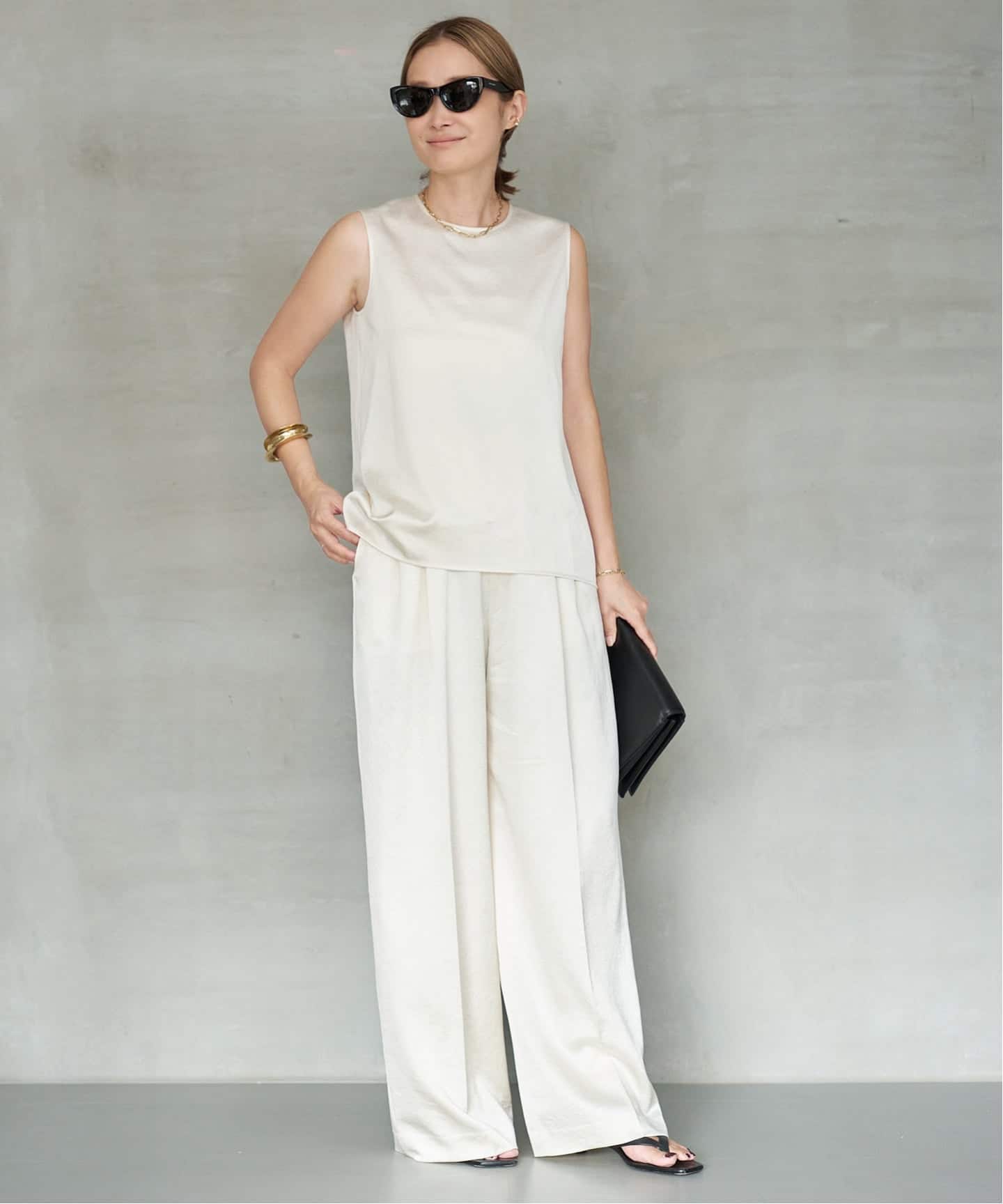 Minimal Satin パンツ（スラックス）｜Deuxieme Classe