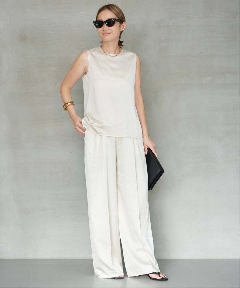 Minimal Satin パンツ（スラックス）｜Deuxieme Classe 