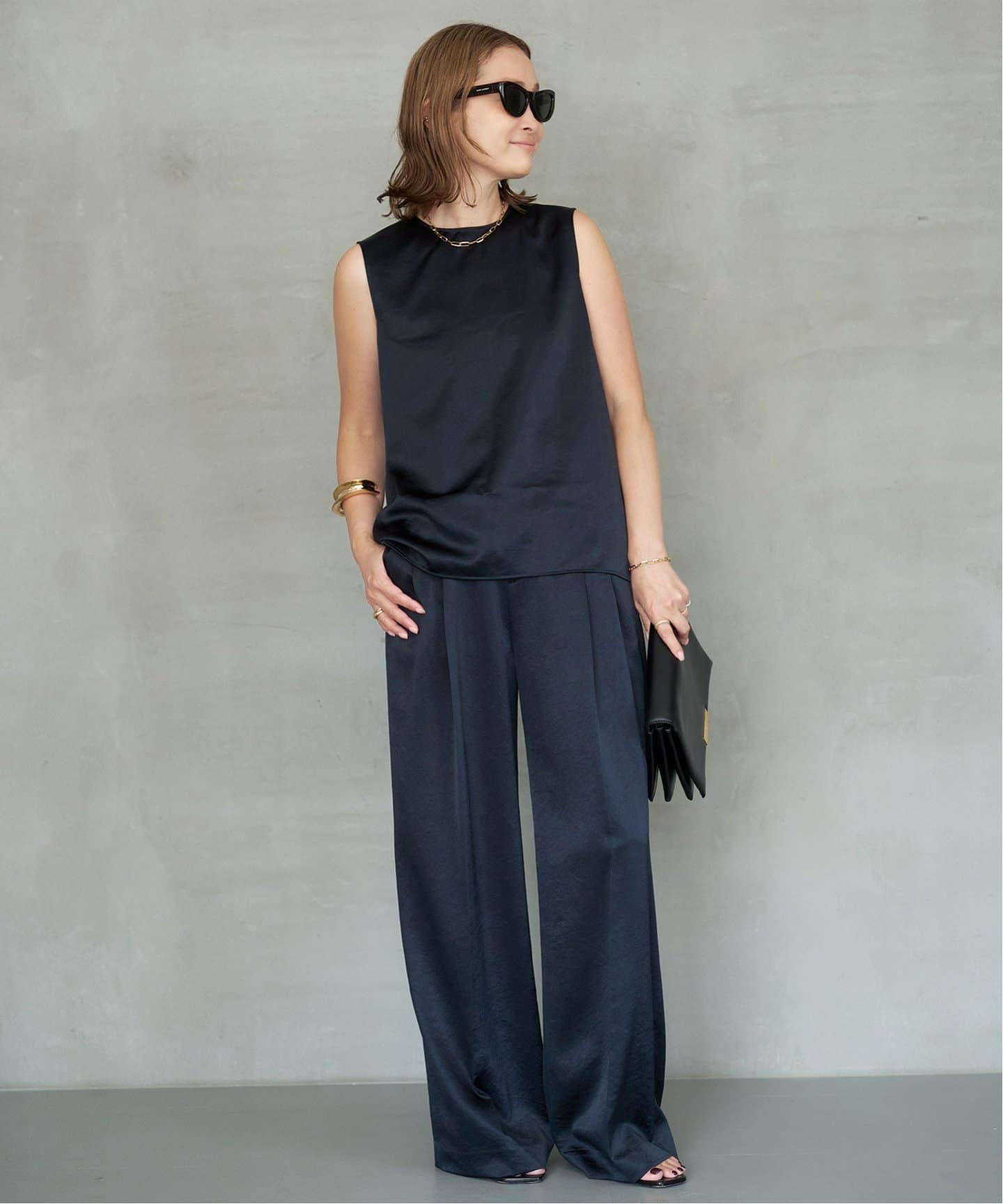 Minimal Satin パンツ（スラックス）｜Deuxieme Classe