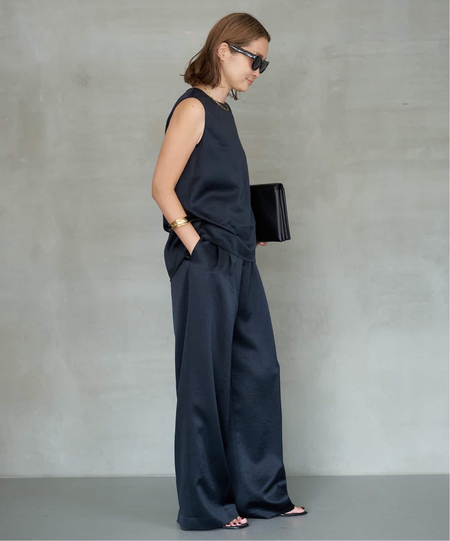 Minimal Satin パンツ（スラックス）｜Deuxieme Classe