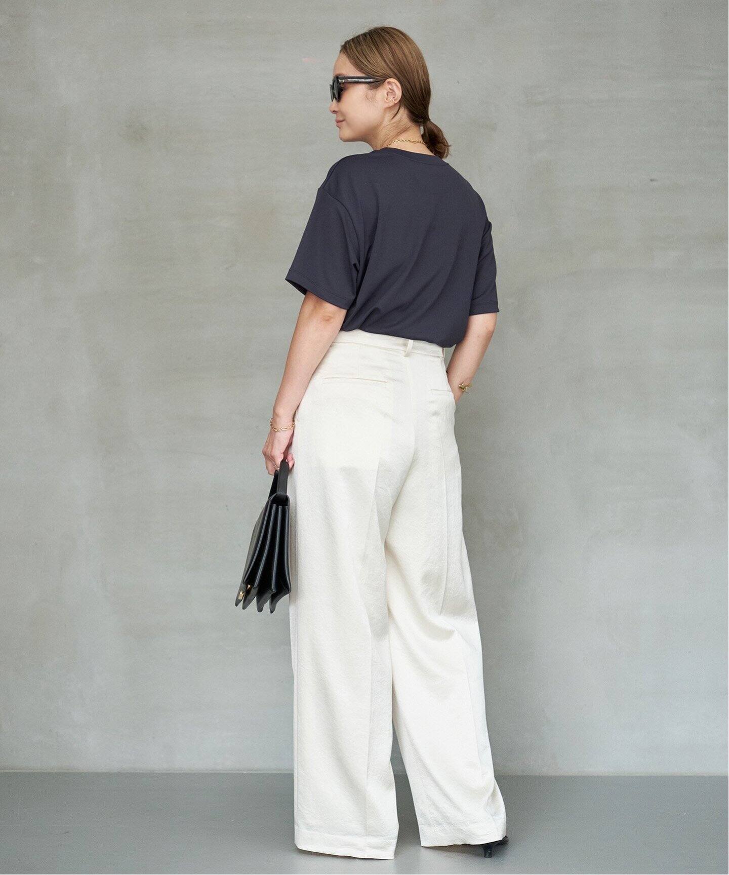 Deuxieme Classe Minimal Satin パンツ■38 SILK SATIN EASY パンツ（スラックス）｜MUSE de Deuxieme