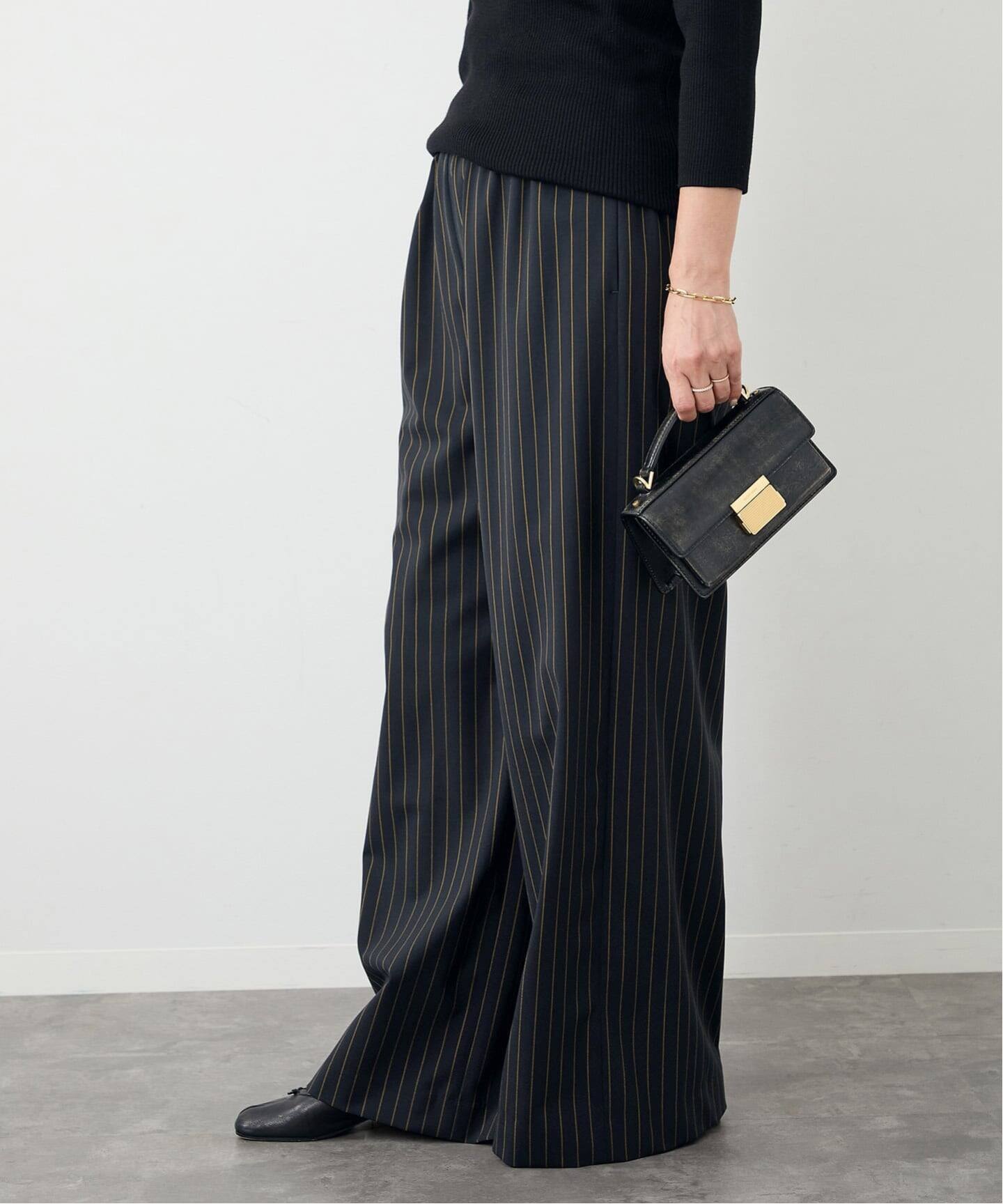 Effortless Wool ストライプパンツ（スラックス）｜Deuxieme Classe