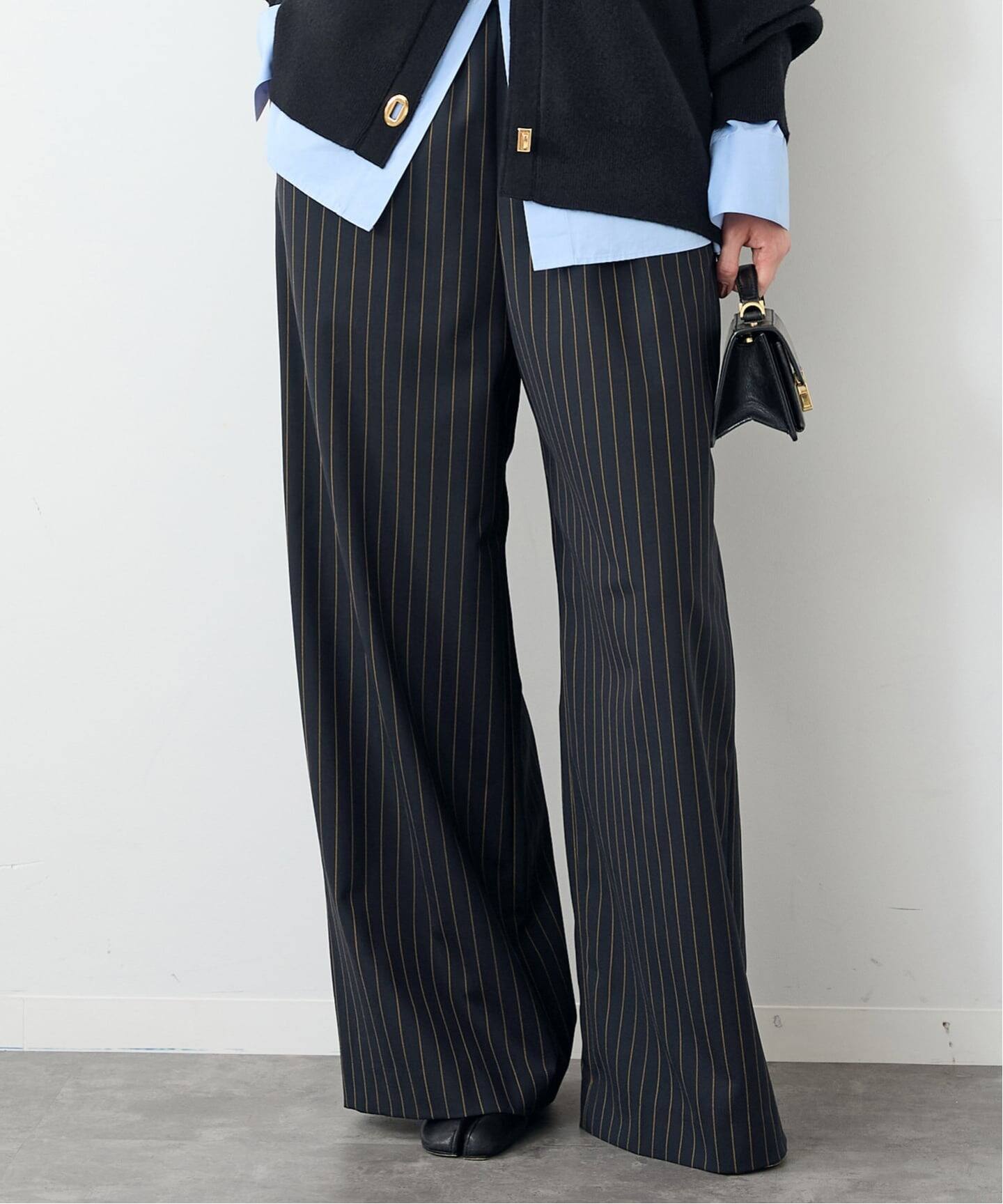 Effortless Wool ストライプパンツ（スラックス）｜Deuxieme Classe