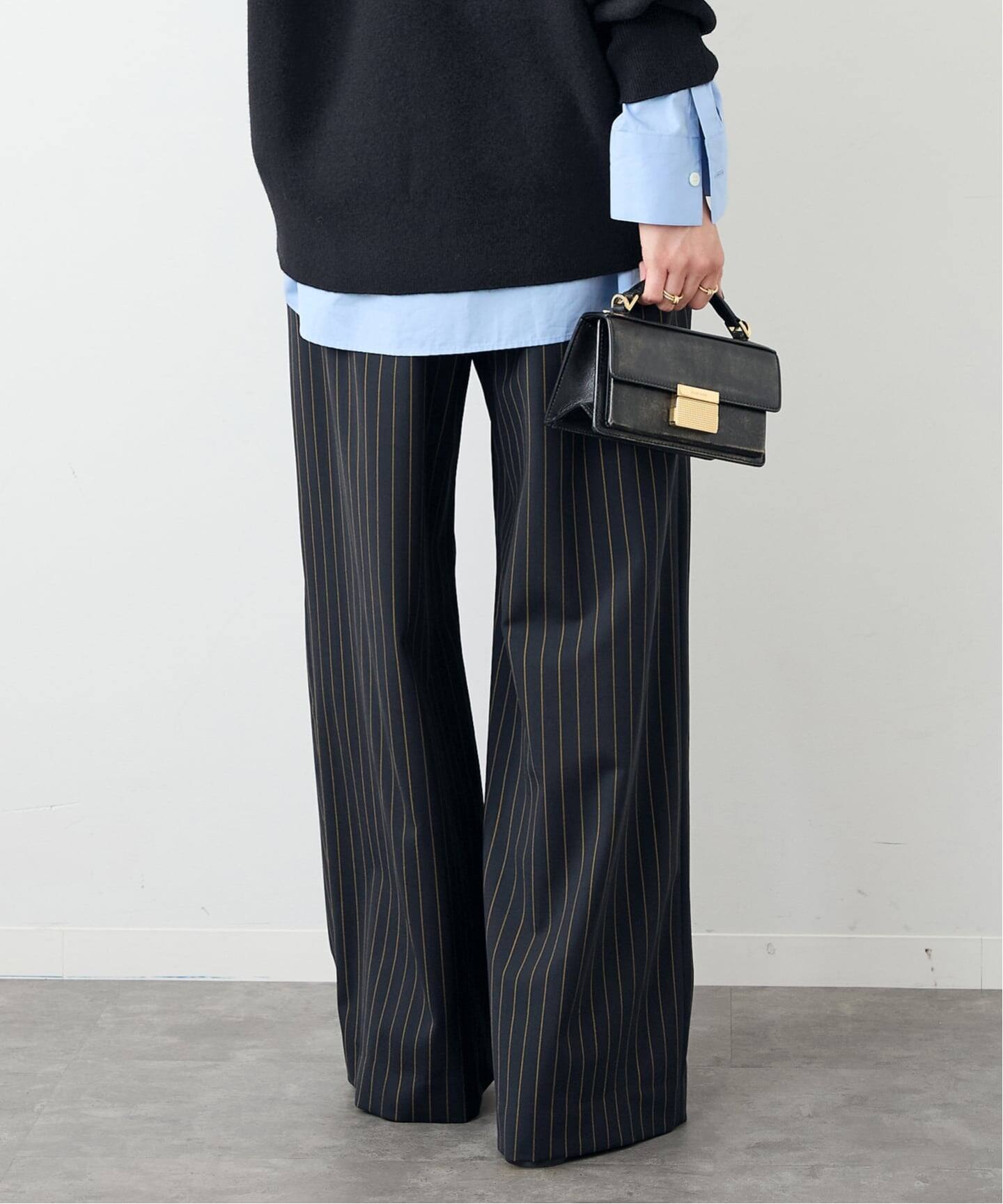 Effortless Wool ストライプパンツ（スラックス）｜Deuxieme Classe