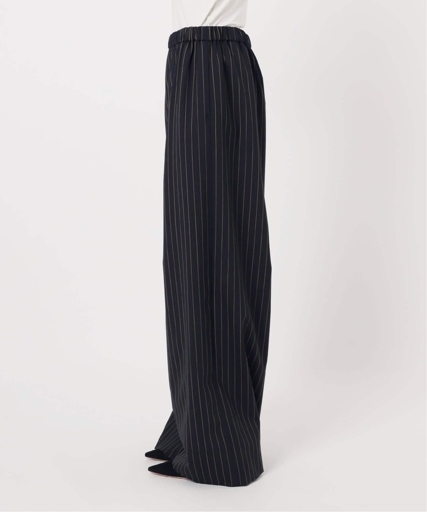 Effortless Wool ストライプパンツ（スラックス）｜Deuxieme Classe