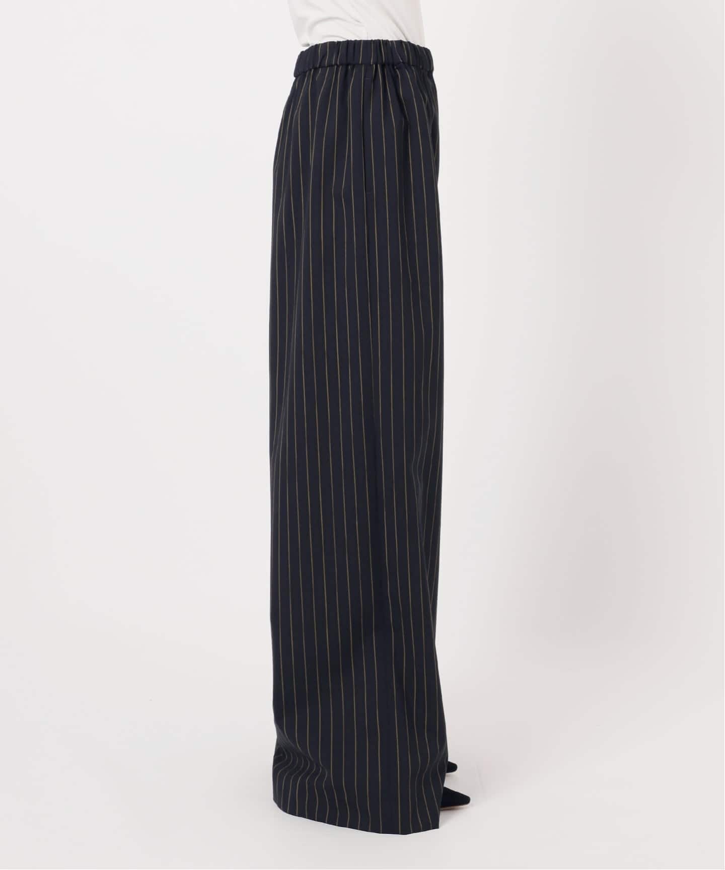 Effortless Wool ストライプパンツ（スラックス）｜Deuxieme Classe