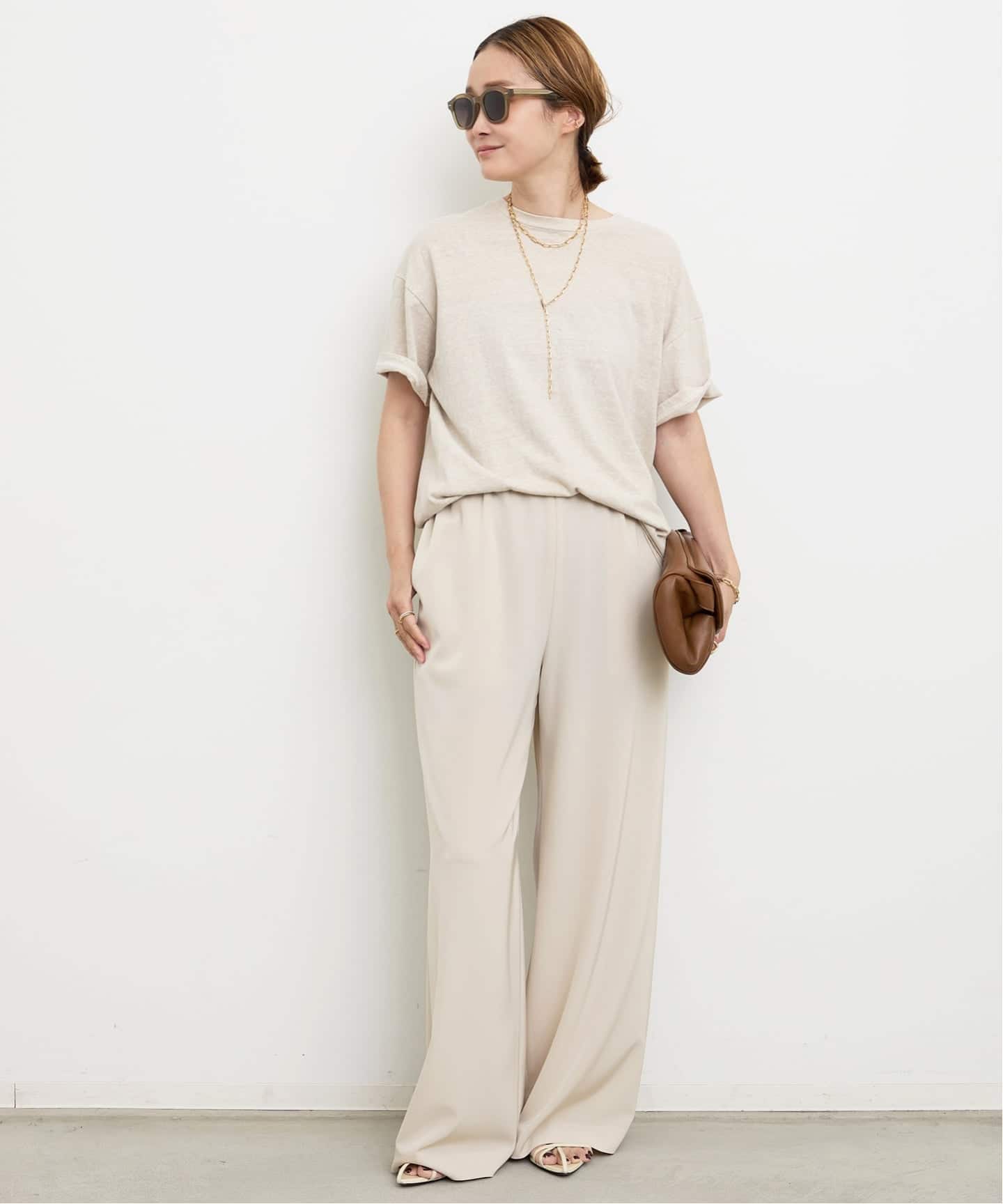 DeuxiemeClasseドゥーズィエムクラス　プリーツパンツ★ベージュ Effortless パンツ（その他パンツ）｜Deuxieme Classe