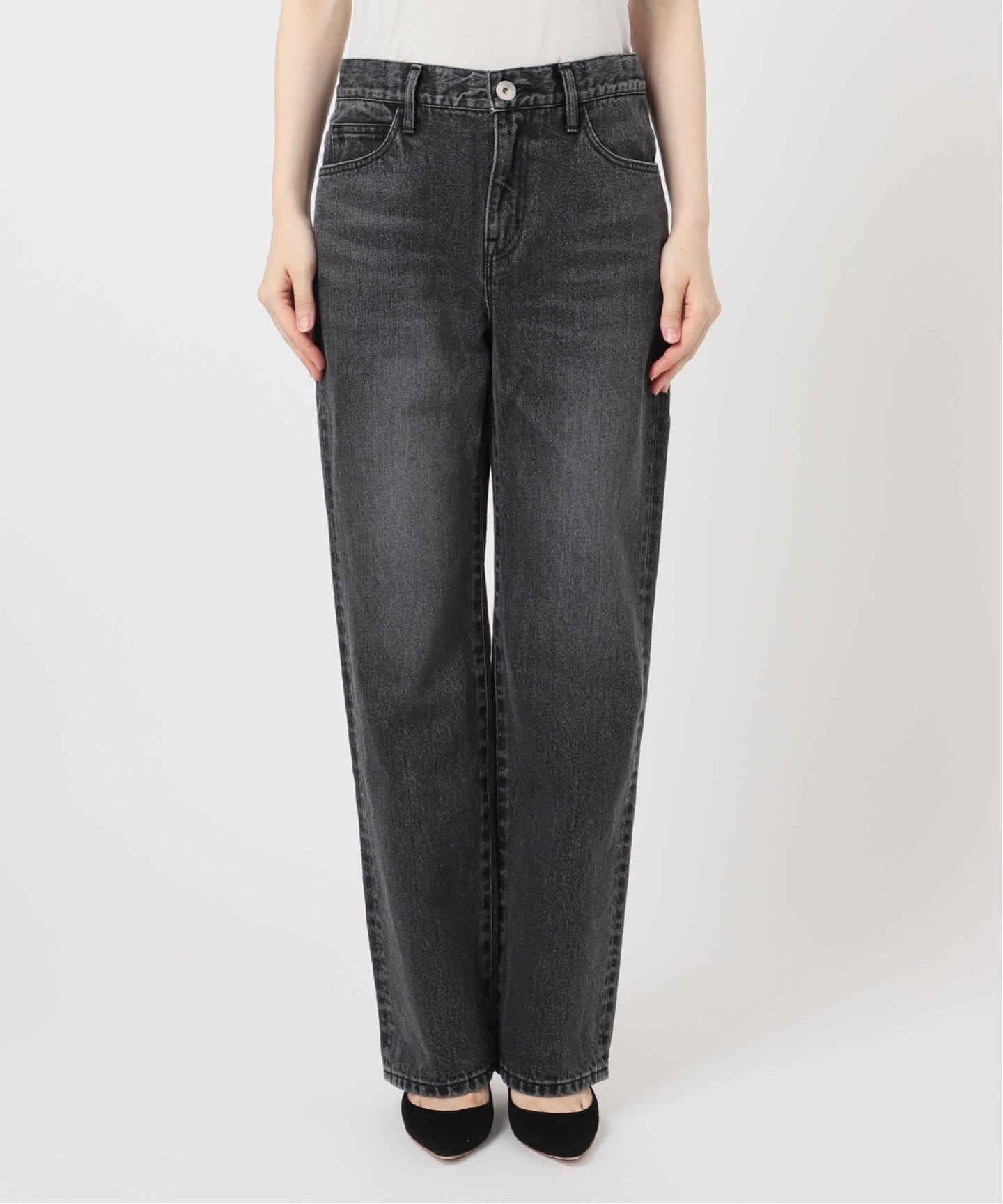 Straight Jeans (グレー)（デニムパンツ・ジーンズ）｜Deuxieme