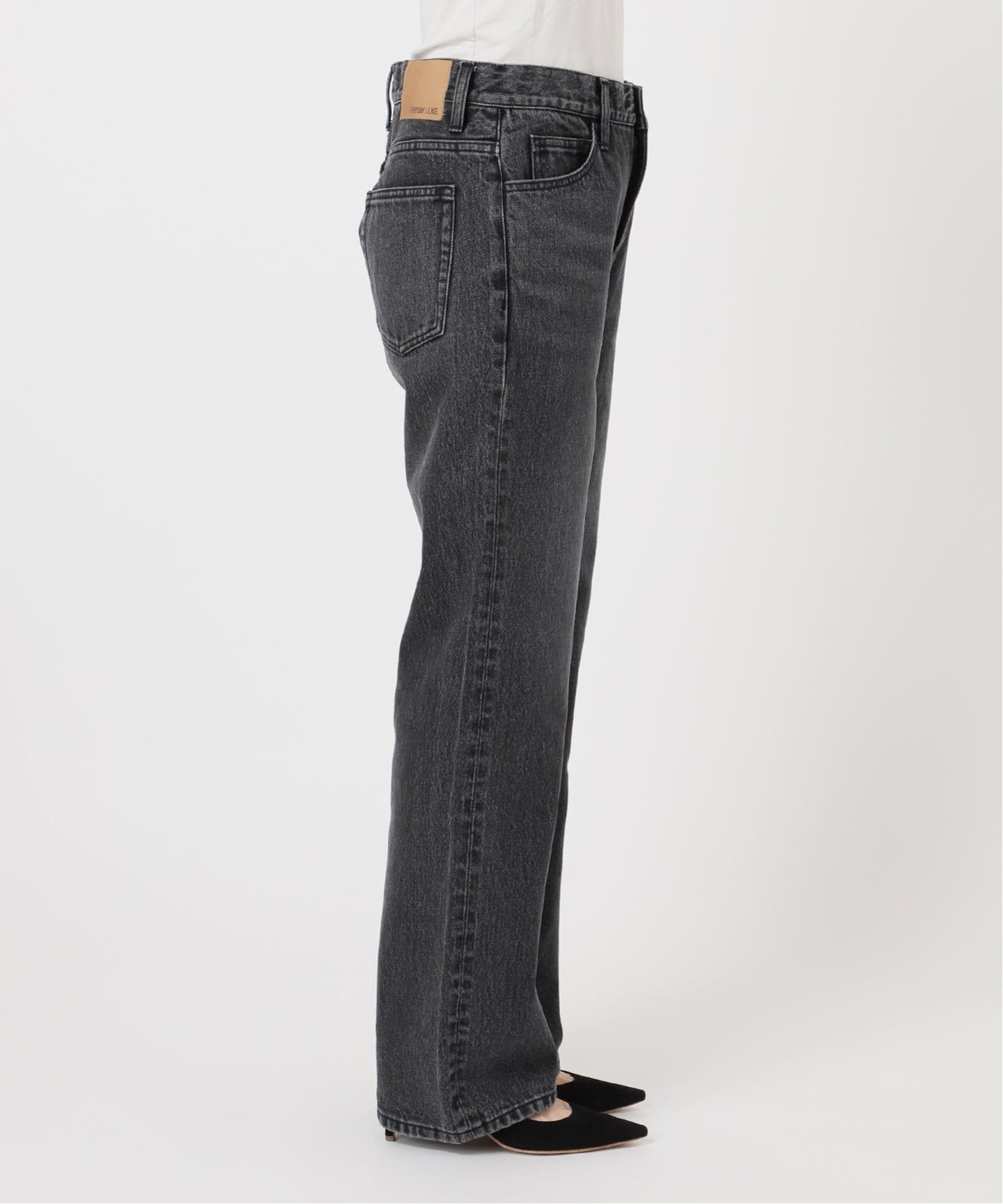 予約》Straight Jeans (グレー)（デニムパンツ・ジーンズ
