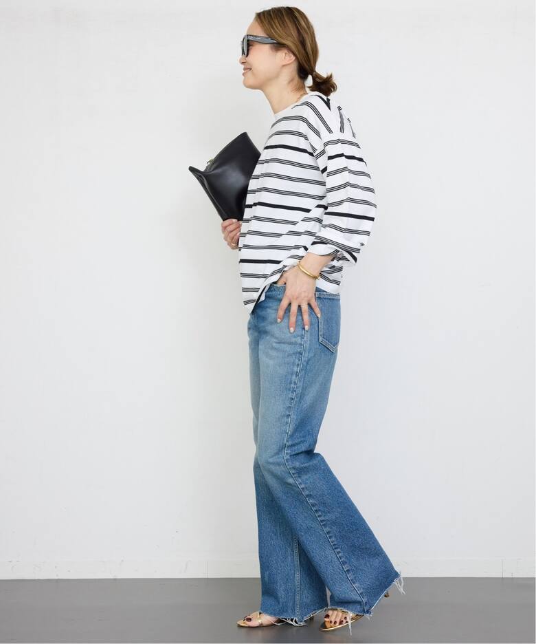 MADISONBLUE / マディソンブルー】HEM CUT FLARE PANTS DENIM（デニム 