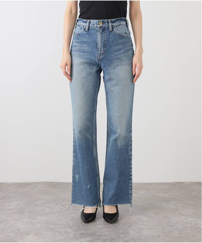 MADISONBLUE / マディソンブルー】HEM CUT FLARE PANTS DENIM（デニム  