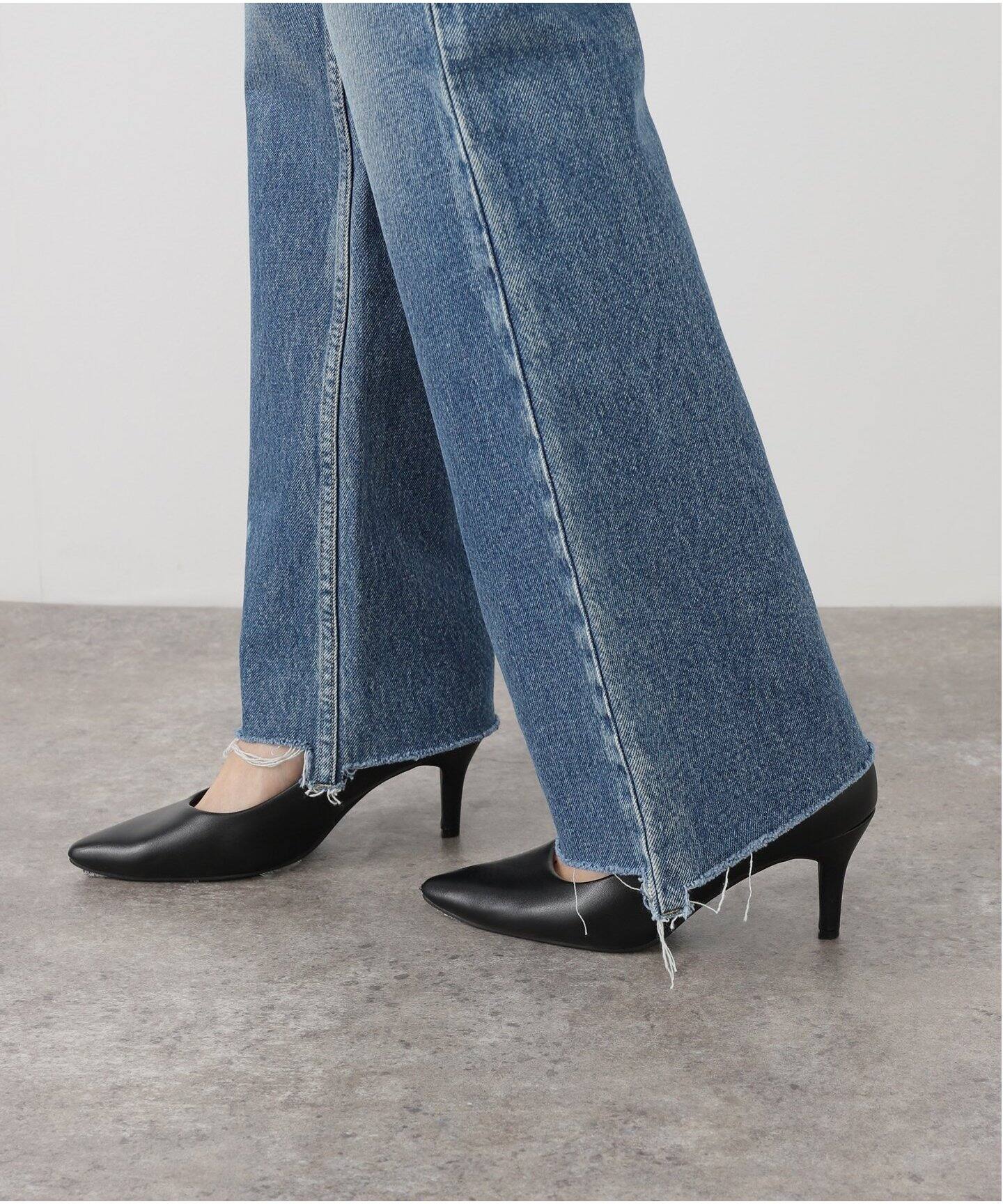 MADISONBLUE / マディソンブルー】HEM CUT FLARE PANTS DENIM（デニム 