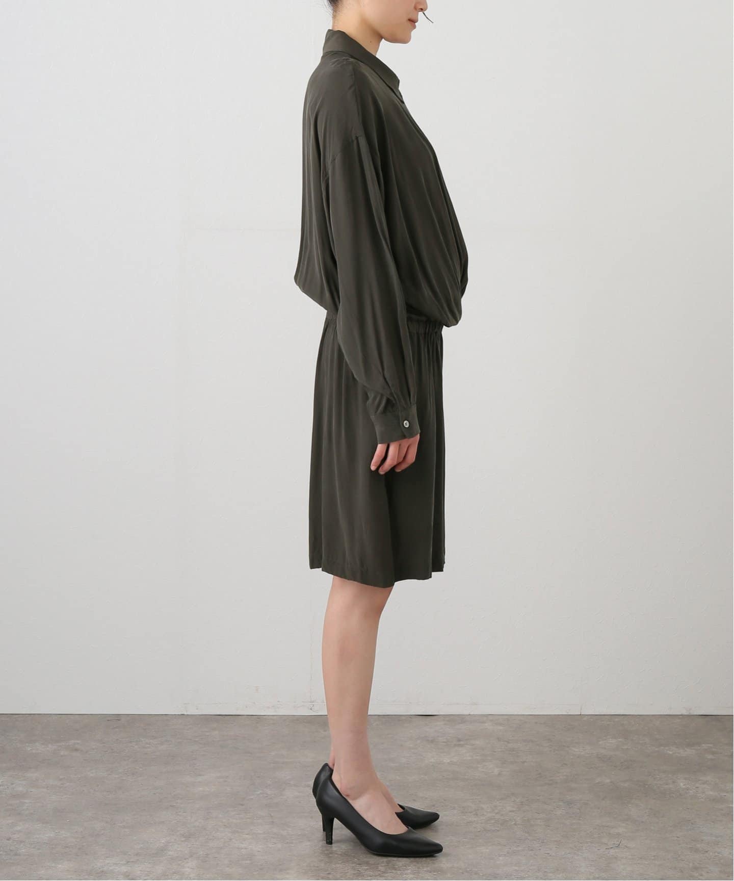 L&#39;Appartement DEUXIEME CLASSE - 【Col Pierrot /コル ピエロ】2Way Shirts  カーキ 日本製 Col Pierrot コル ピエロ 2Way Shirts カーキ（L