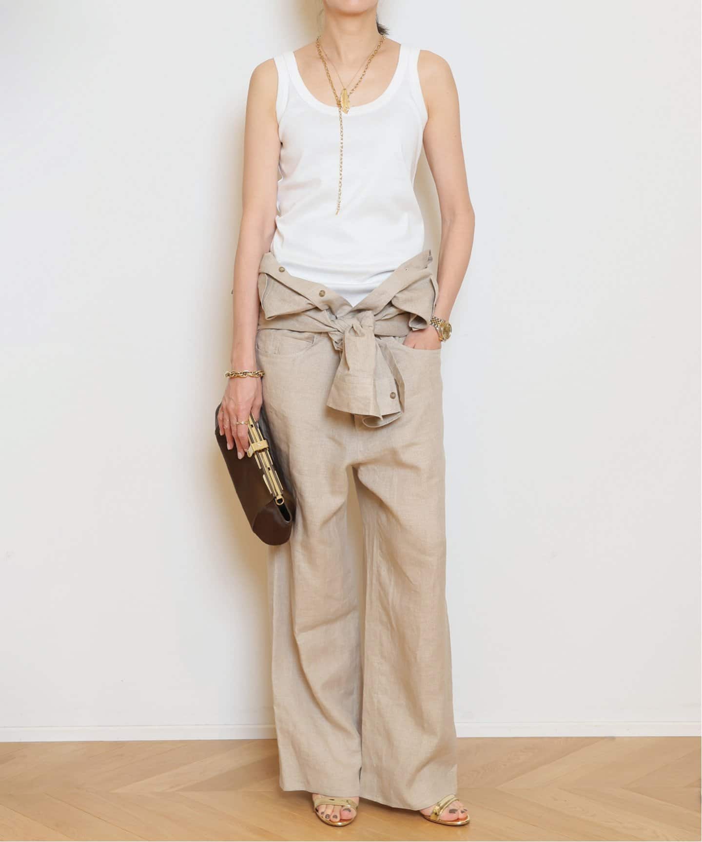 Col Pierrot/コルピエロ】ALBINI LINEN オールインワン（つなぎ