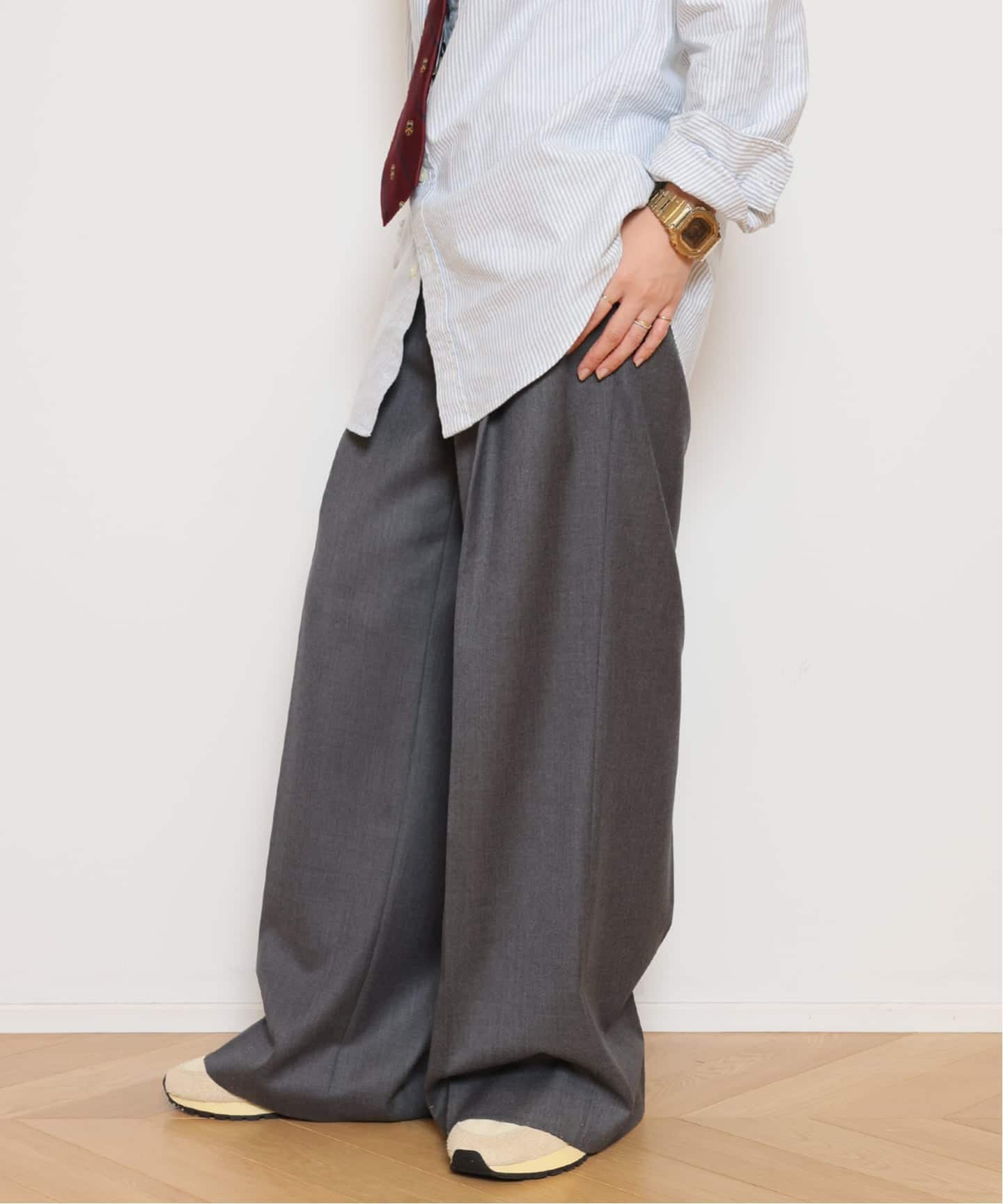 WOOL TUCK パンツ（スラックス）｜MUSE de Deuxieme Classe（ミューズ