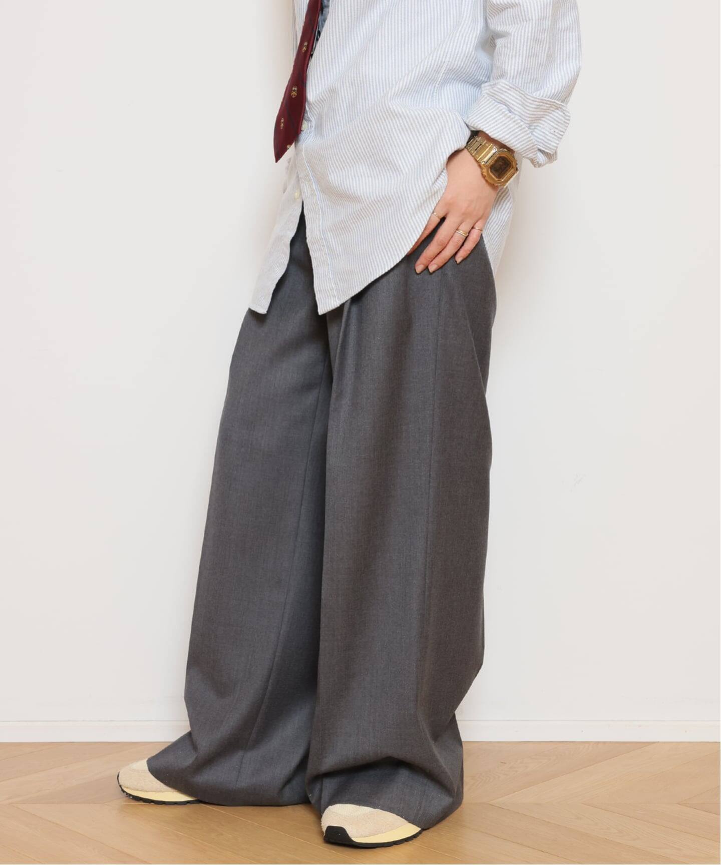 WOOL TUCK パンツ（スラックス）｜MUSE de Deuxieme Classe（ミューズ