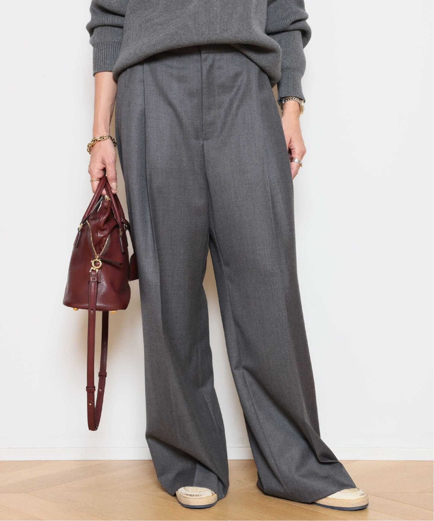 WOOL TUCK パンツ（スラックス）｜MUSE de Deuxieme Classe（ミューズ