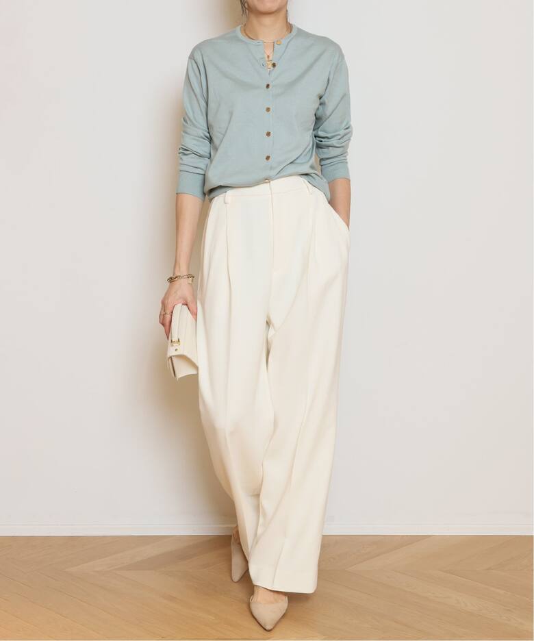 トリアセジョーゼット タックパンツ（スラックス）｜MUSE de Deuxieme  