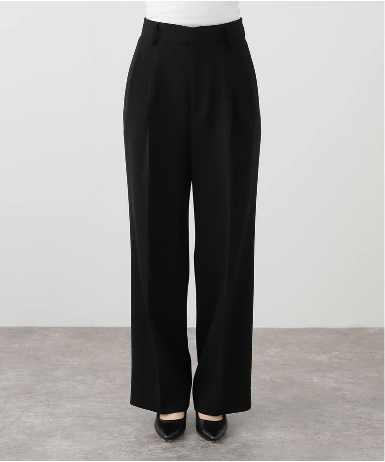 トリアセジョーゼット タックパンツ（スラックス）｜MUSE de Deuxieme  