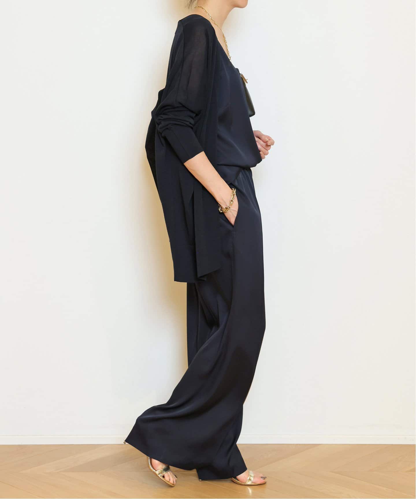 *SILKSATIN EASY パンツ　新品未使用 SILK SATIN EASY パンツ（スラックス）｜MUSE de Deuxieme Classe