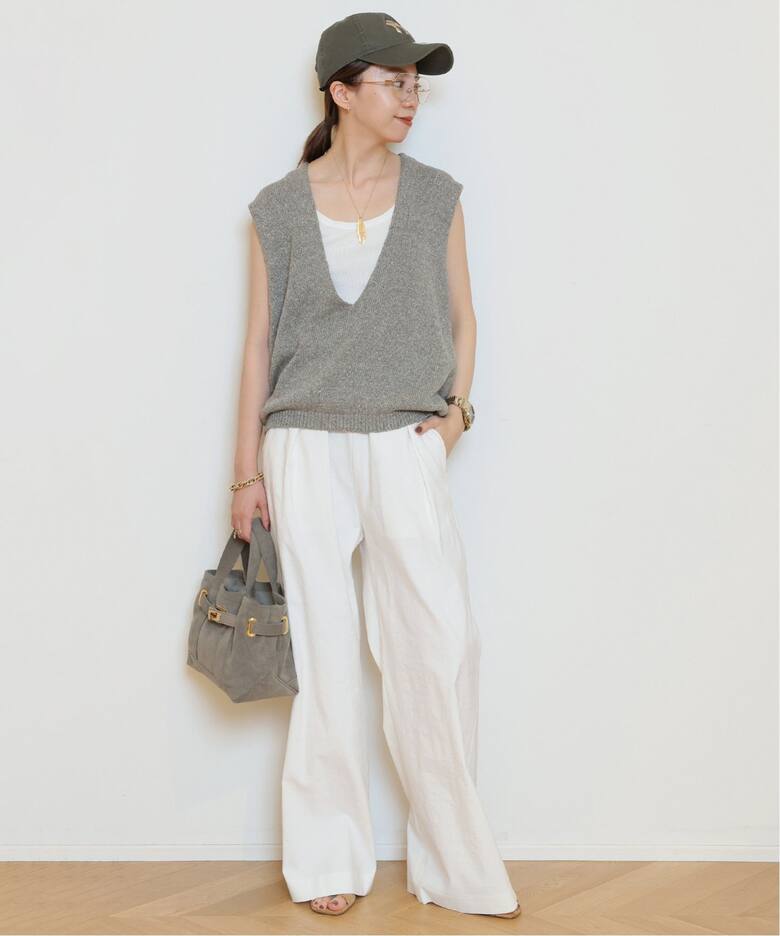 STRETCH TWILL タックパンツ（その他パンツ）｜MUSE de Deuxieme  