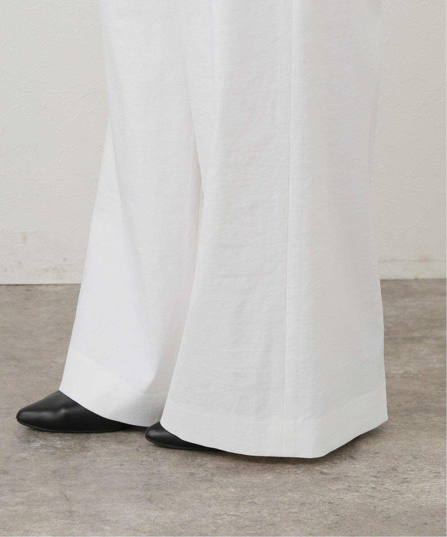 stretch twill タックパンツ ホワイト 36 Deuxieme Classe（ドゥーズィエムクラス）の「stretch twill