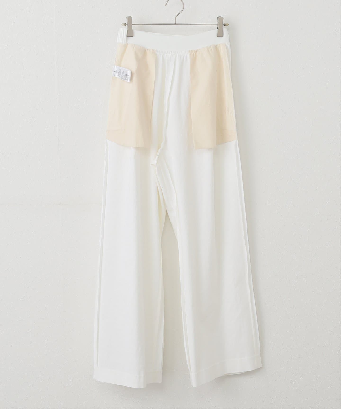 ドゥーズィエムクラス *Stretch twill タックパンツ 38 ホワイト Deuxieme Classe（ドゥーズィエムクラス）の「stretch twill
