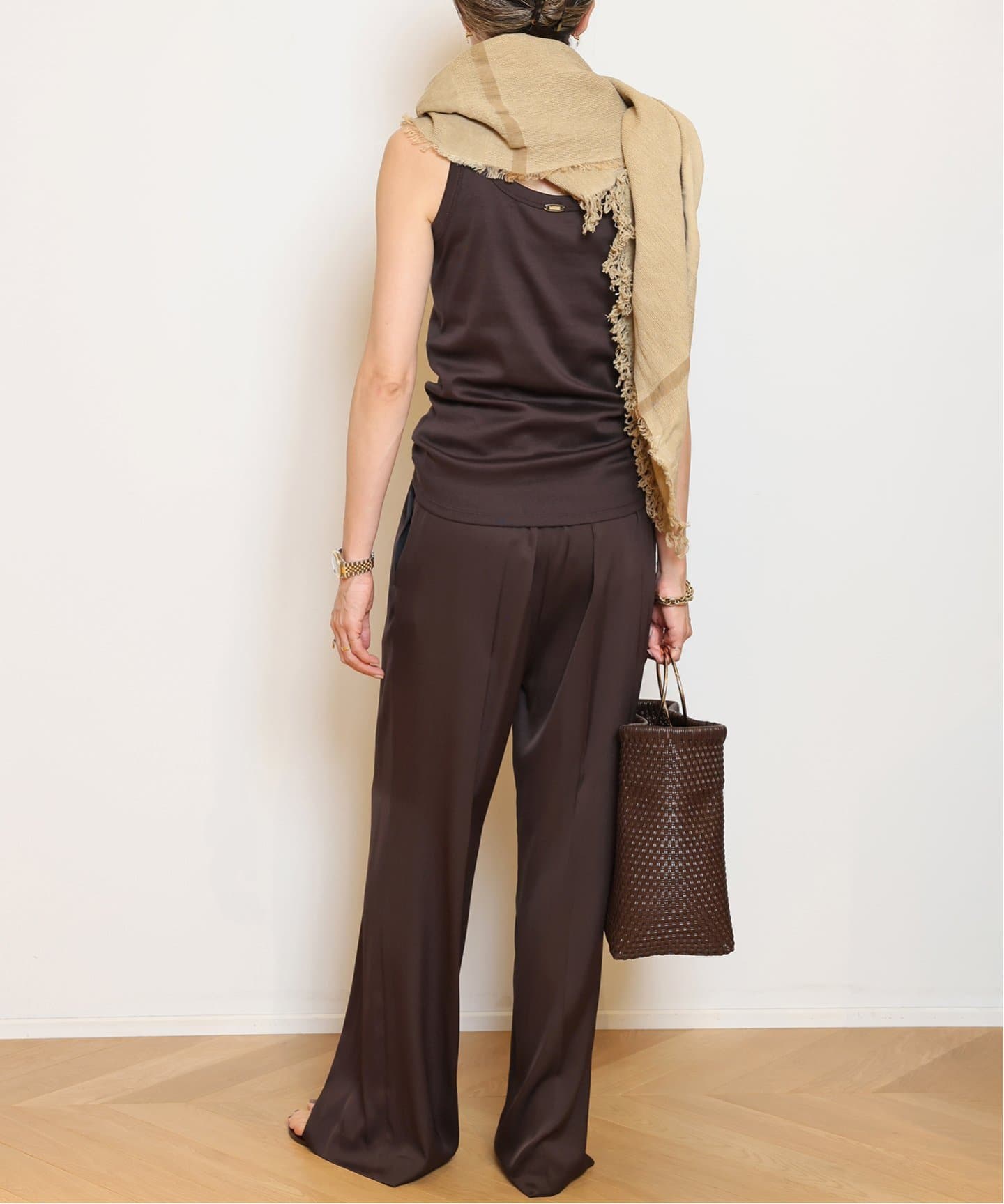 *SILKSATIN EASY パンツ　新品未使用 SILK SATIN EASY パンツ（スラックス）｜MUSE de Deuxieme