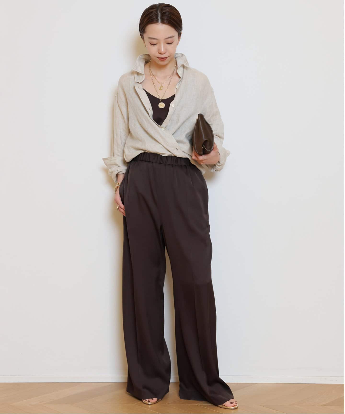 SILK SATIN EASY パンツ（スラックス）｜MUSE de Deuxieme Classe