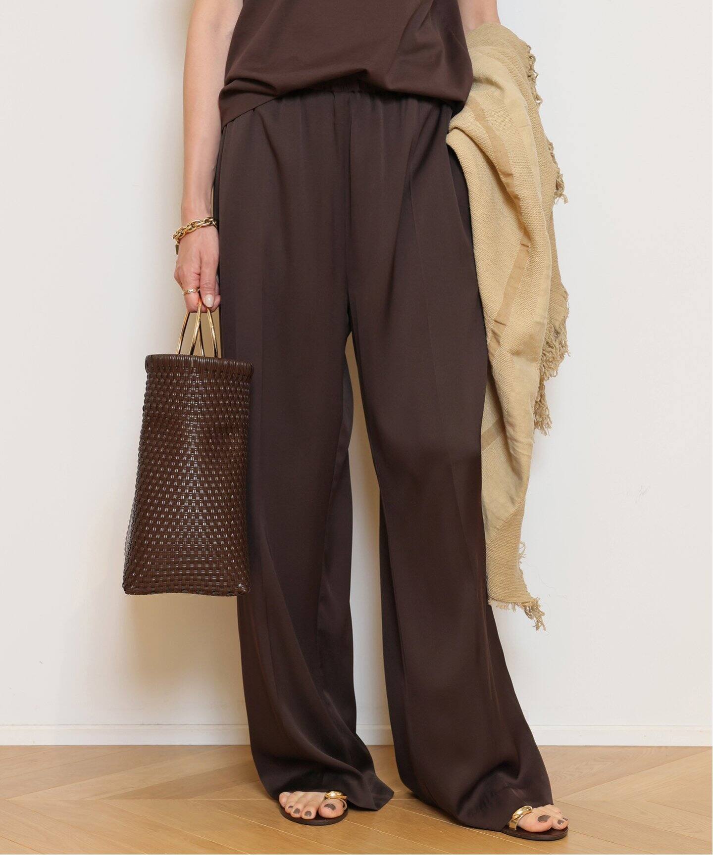 SILK SATIN EASY パンツ（スラックス）｜MUSE de Deuxieme Classe 