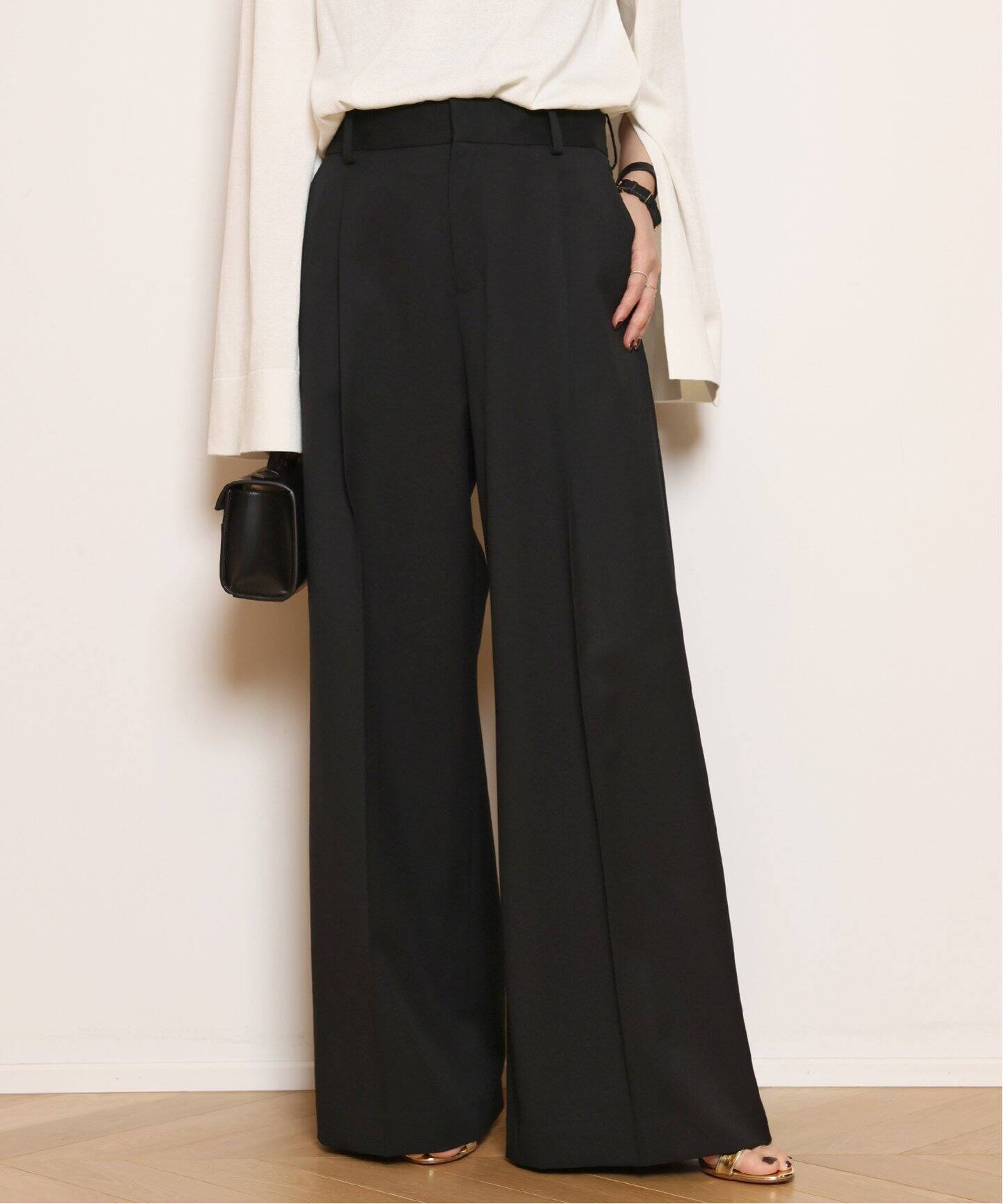 【美品】MUSE de Deuxieme ClasseWASHED TUCK Essential Tuck パンツ（スラックス）｜MUSE de Deuxieme Classe