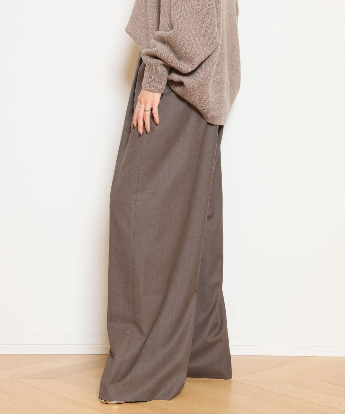 Easy Wide パンツ (フラノ)（スラックス）｜MUSE de Deuxieme Classe