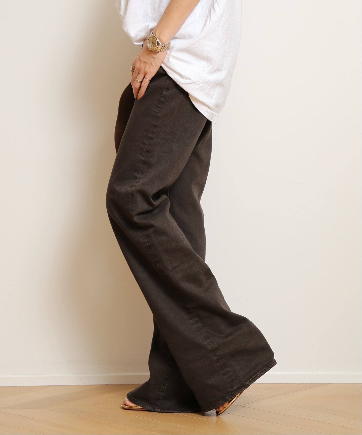 R13/アールサーティーン】 BOY FLARE デニム(BROWN)（デニムパンツ  