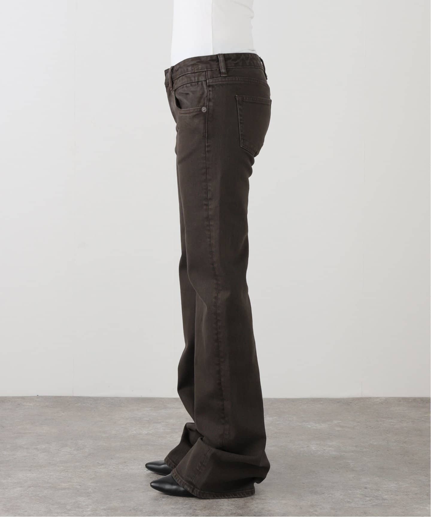 R13/アールサーティーン】 BOY FLARE デニム(BROWN)（デニム