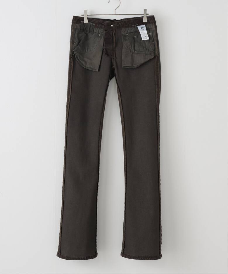 R13/アールサーティーン】 BOY FLARE デニム(BROWN)（デニムパンツ 