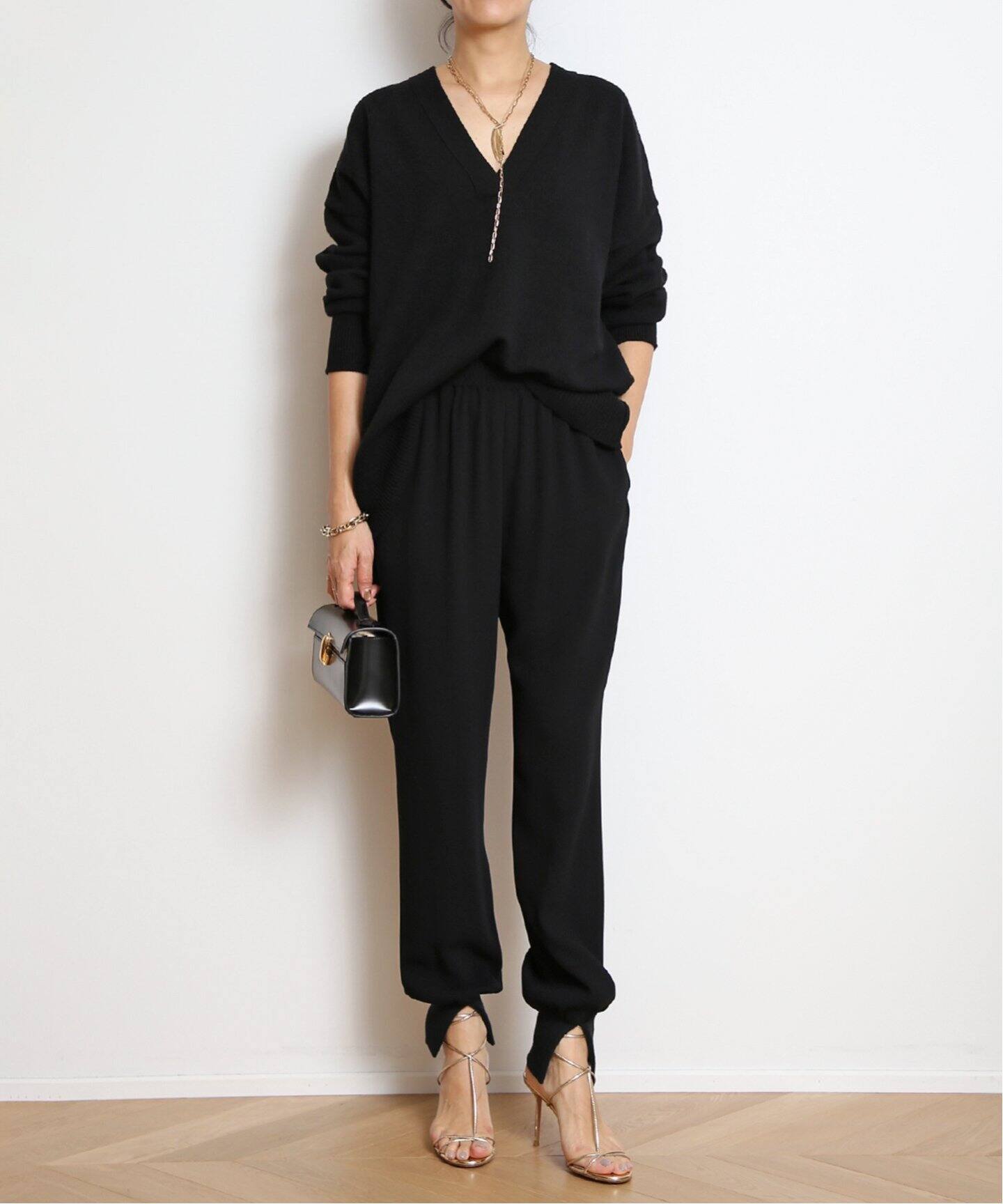 Col Pierrot/コルピエロ】スソリブパンツ（BLACK）（その他パンツ  