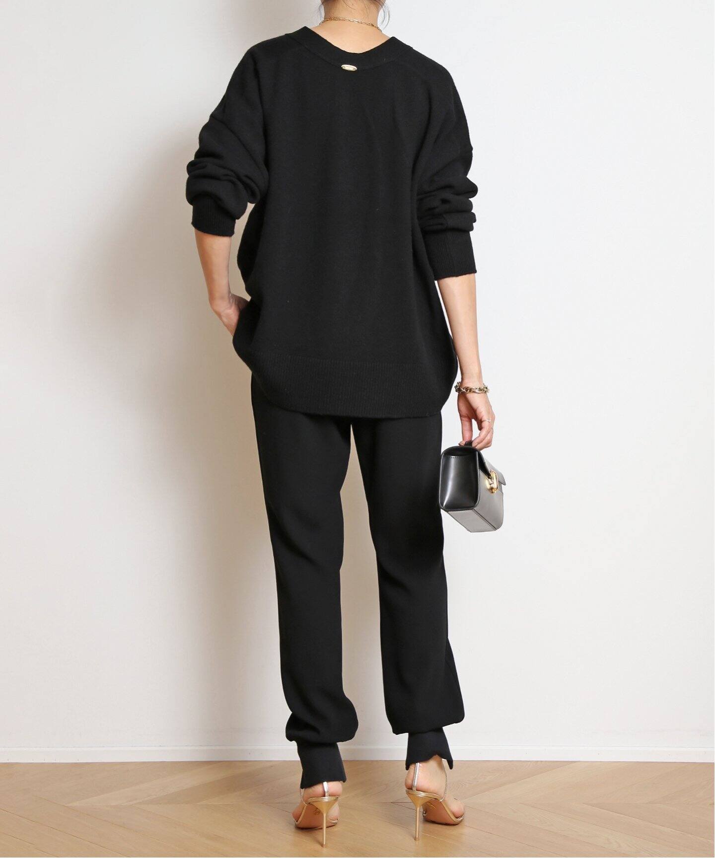 ドゥーズィエムクラス Col Pierrot ジョーゼット スソリブパンツ 