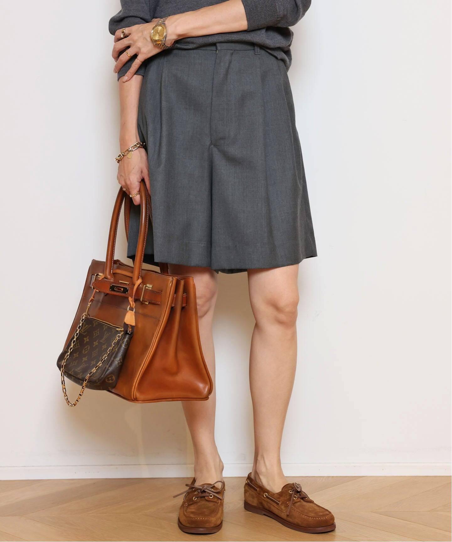 MADISONBLUE/マディソンブルー】WIDE TUCK ショーツ（ショート・ハーフ 