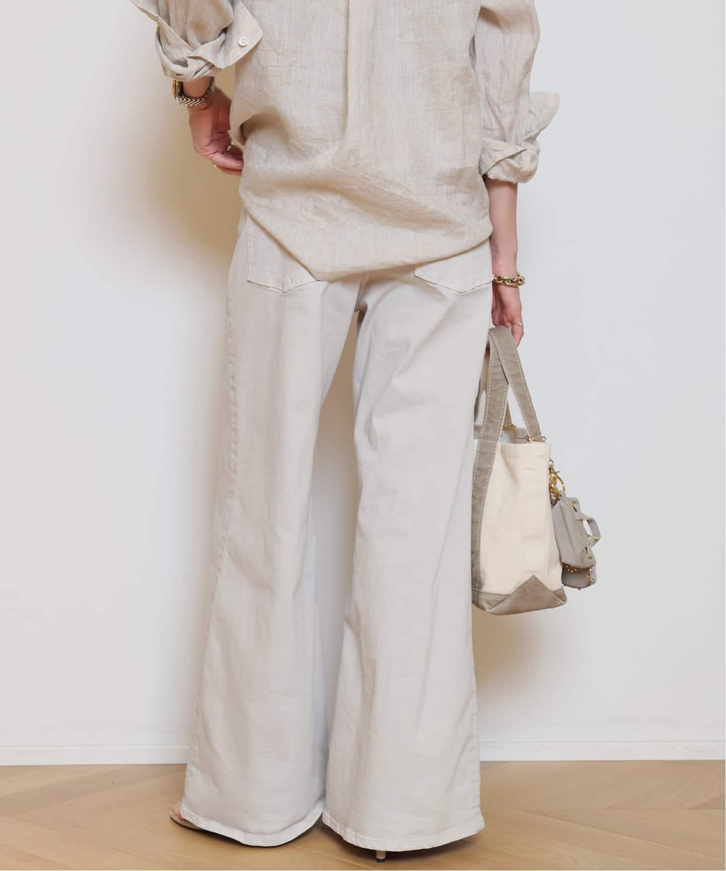MUSE 【SURT】MANNISH BUGGY DENIM SURT/サート】MANNISH BUGGY DENIM (LIGHT GRAY)（デニムパンツ