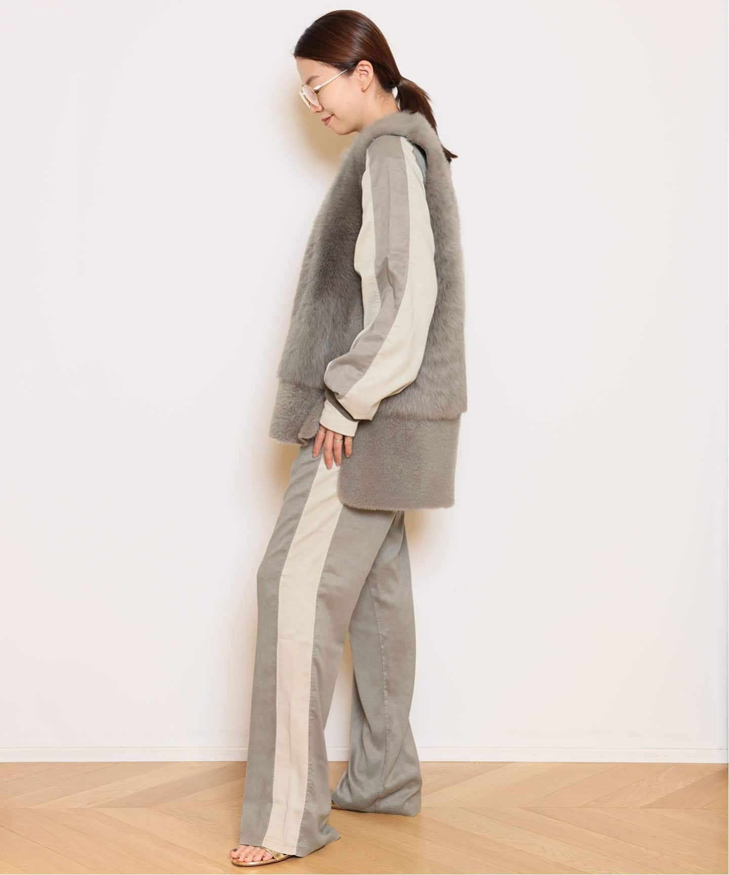 REMI RELIEF/レミレリーフ】SUEDE LIKE FLARE パンツ（その他パンツ