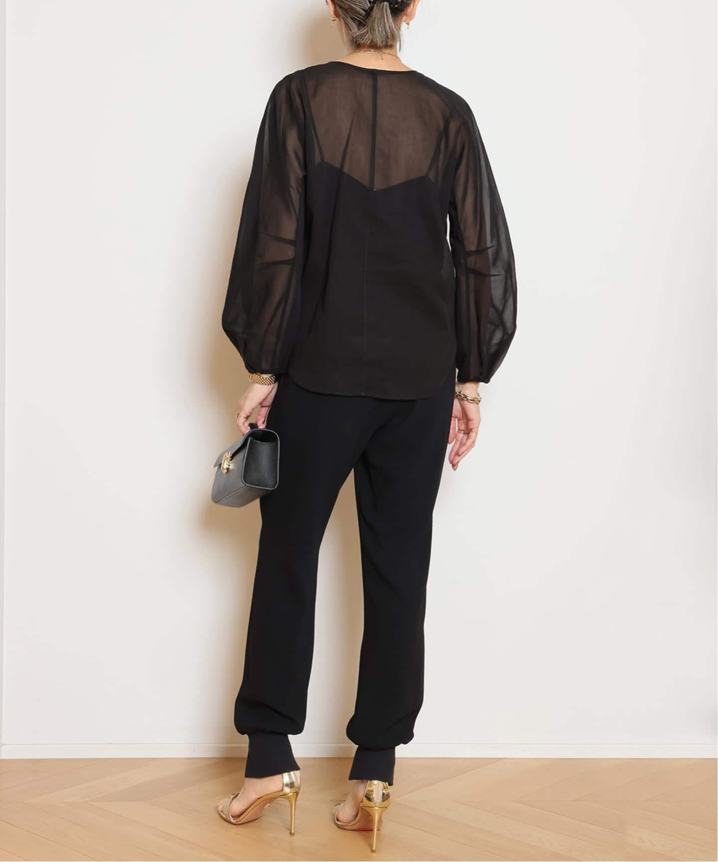 美品⭐︎【Col Pierrot/コルピエロ】⭐︎スソリブ パンツ（NAVY） Col Pierrot/コルピエロ】スソリブ パンツ(NAVY)