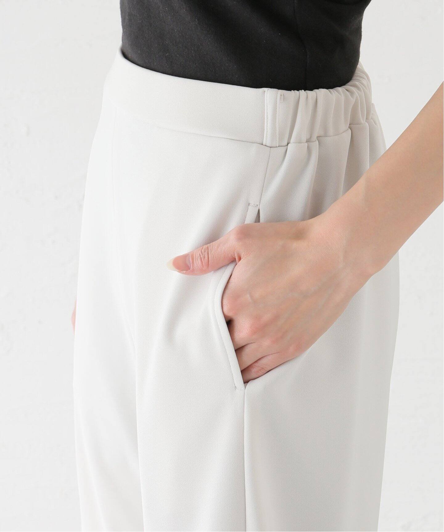 L'Appartement アパルトモン コルピエロ 裾リブパンツ ホワイト M Col Pierrot /コル ピエロ】Rib Pants(WHITE)（その他パンツ