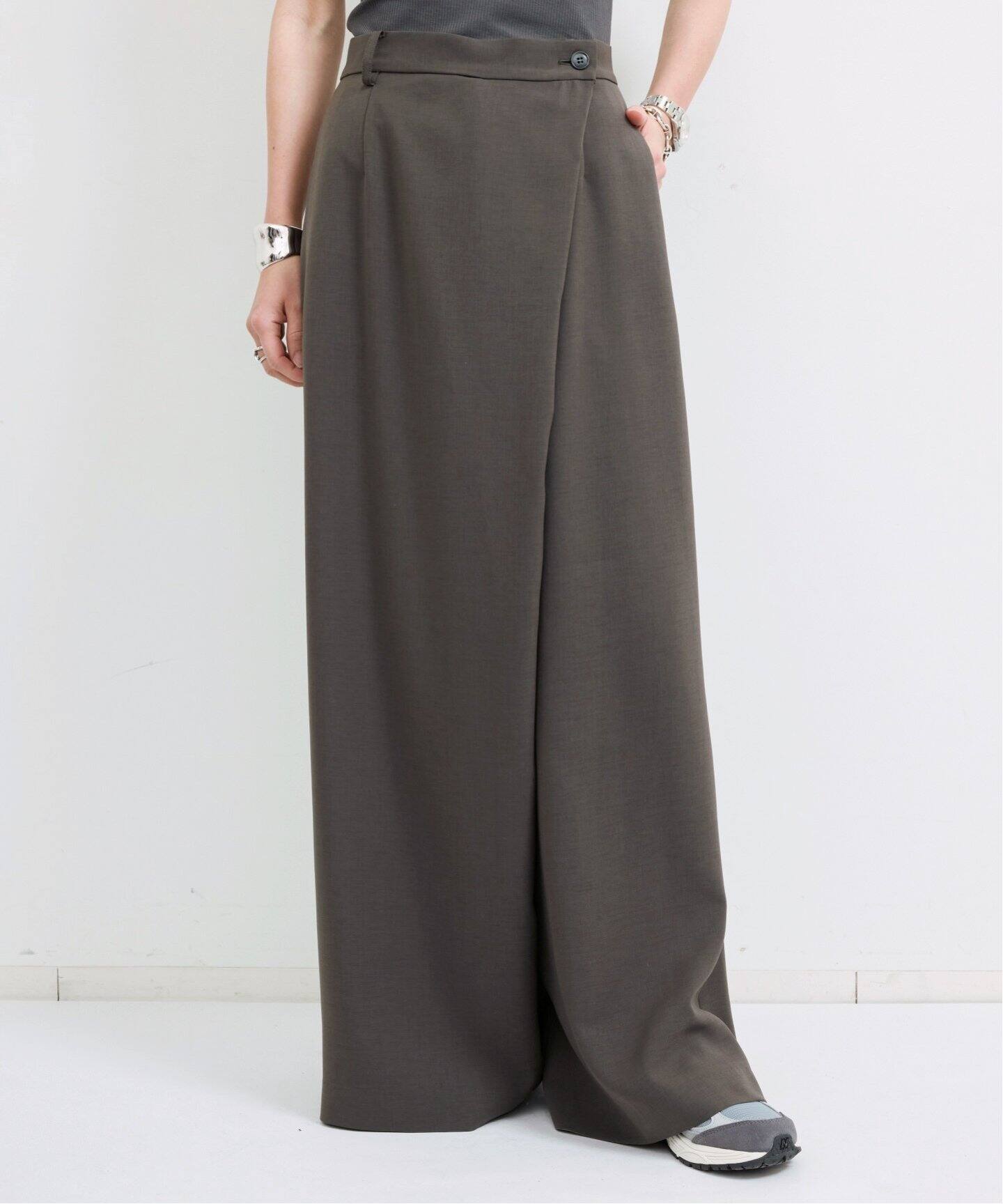 L'Appartement アパルトモン ワイド パンツ グレー L'Appartement DEUXIEME CLASSE - 新品＊アパルトモン Wide