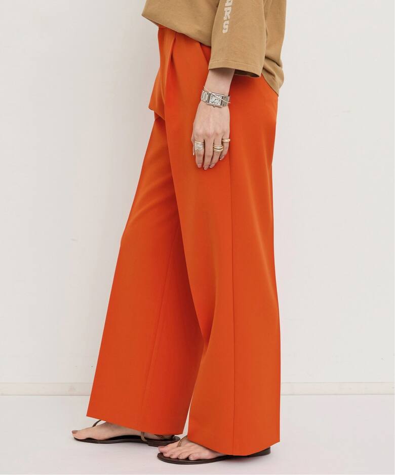 Double cloth Tuck Pants（スラックス）｜L