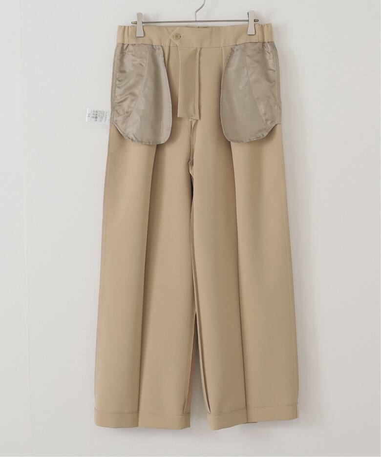 Double cloth Tuck Pants（スラックス）｜L