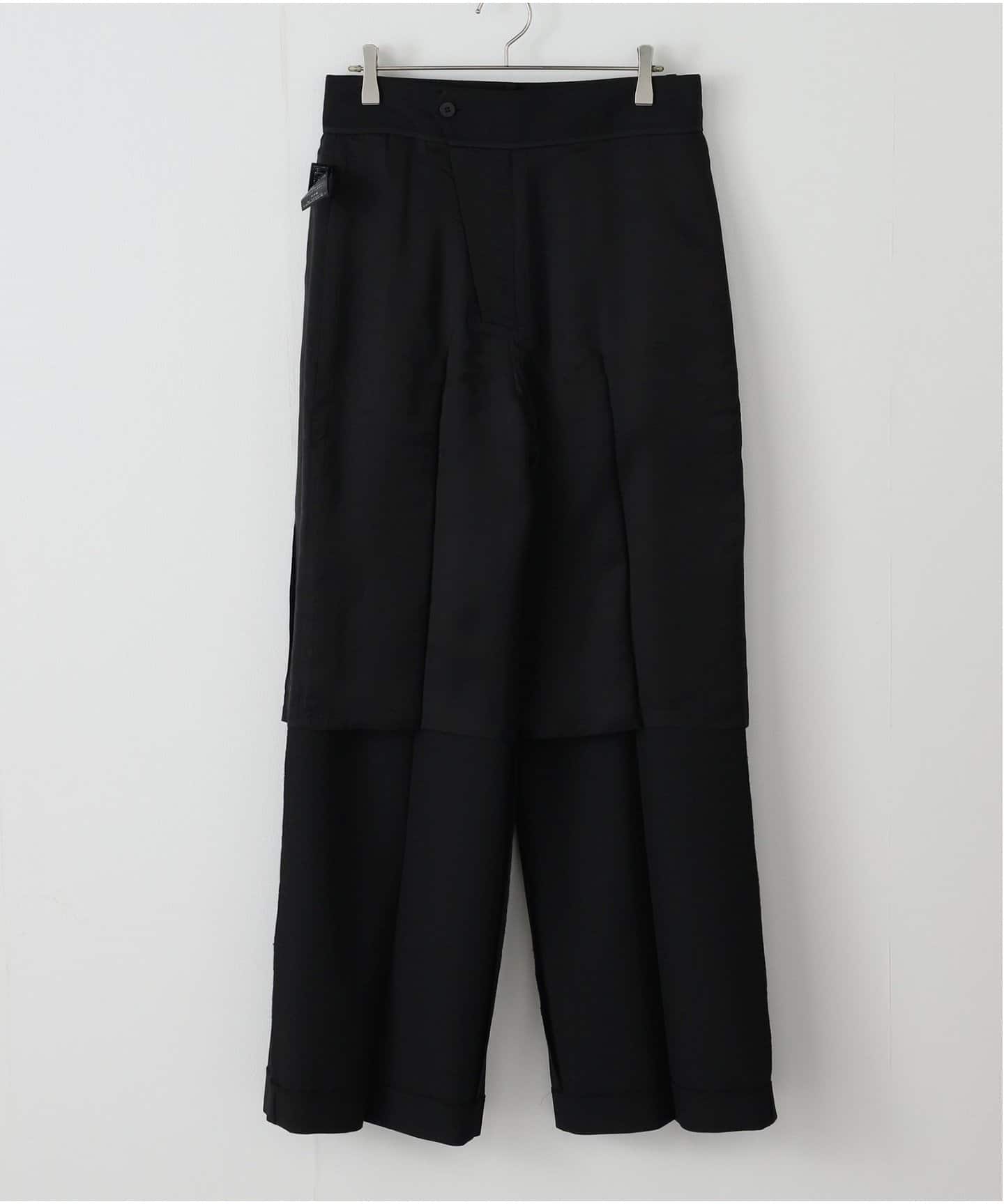 L’Appartement  ワイドパンツ　ブラック　38 High twist yarn Wide Pants（スラックス）｜L'Appartement