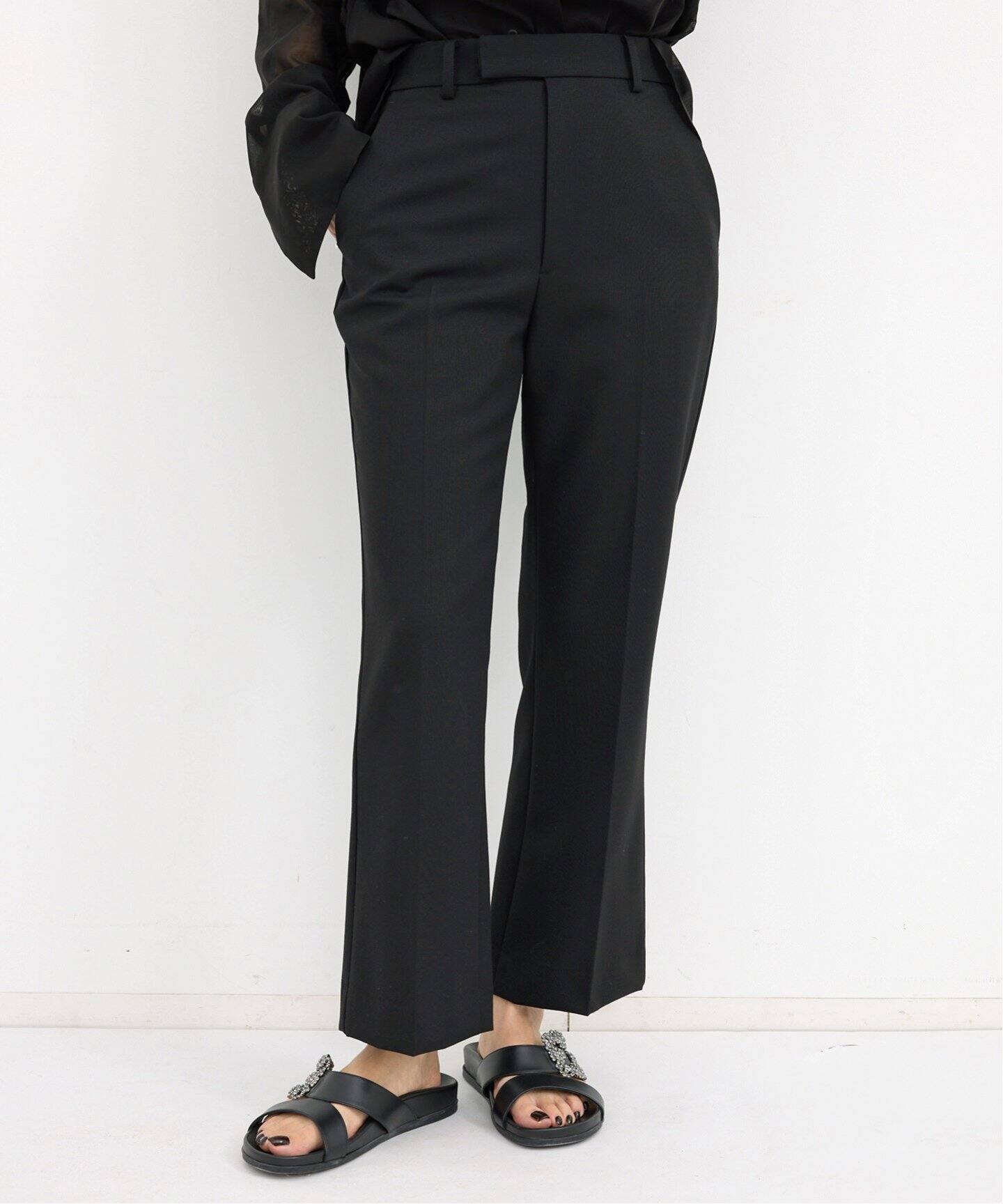 High twist yarn Cropped Pants（スラックス）｜L 