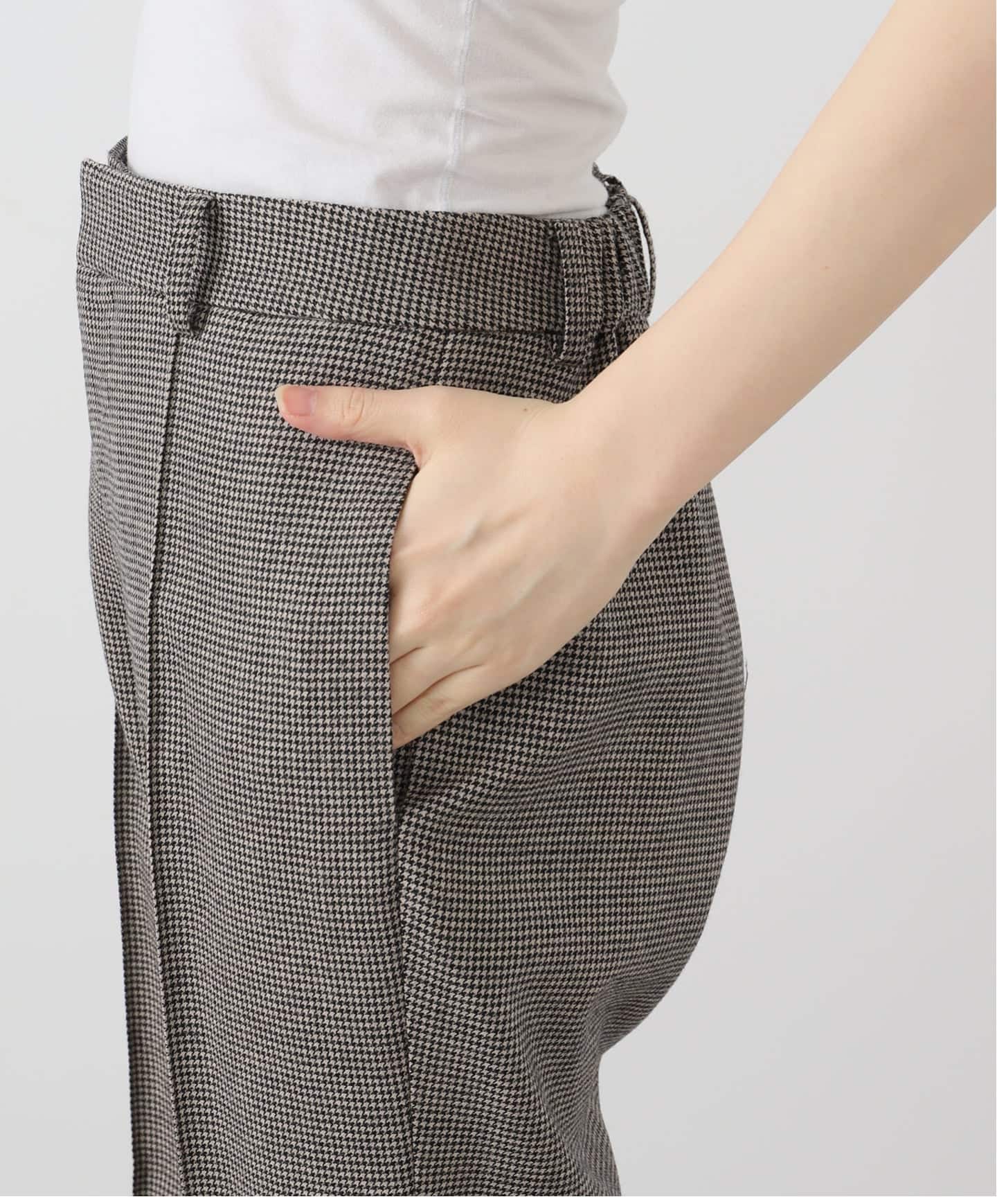 Houndstooth Side Zip Pants（スラックス）｜L'Appartement